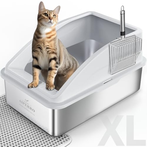 Best Cat Litter Box for Multiple Cats: Durable Stainless Steel XL Solution
