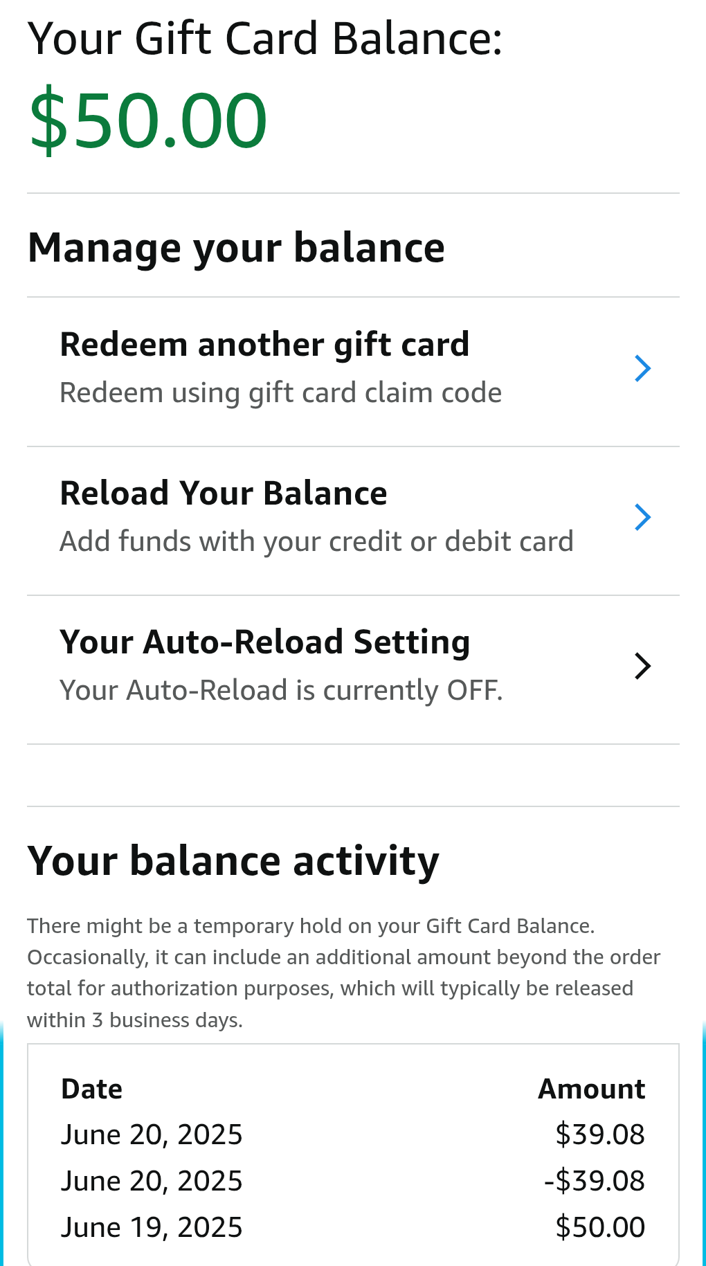 How Much on My Gift Card