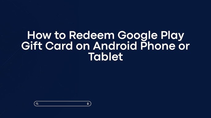 How to Redeem Google Play Store Gift Card