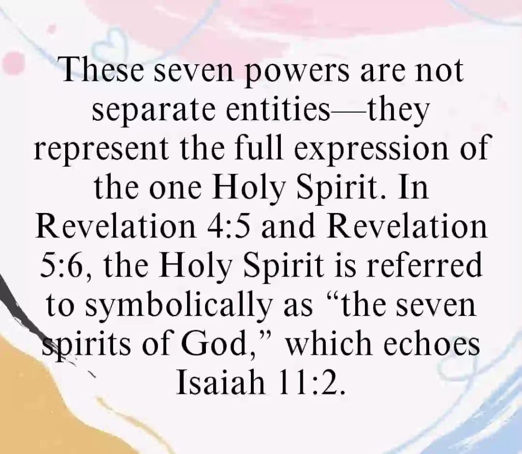 What are the 7 Manifestations of the Holy Spirit