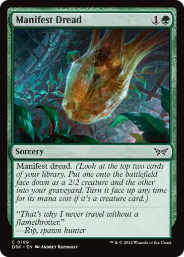 What is Manifest Dread Mtg