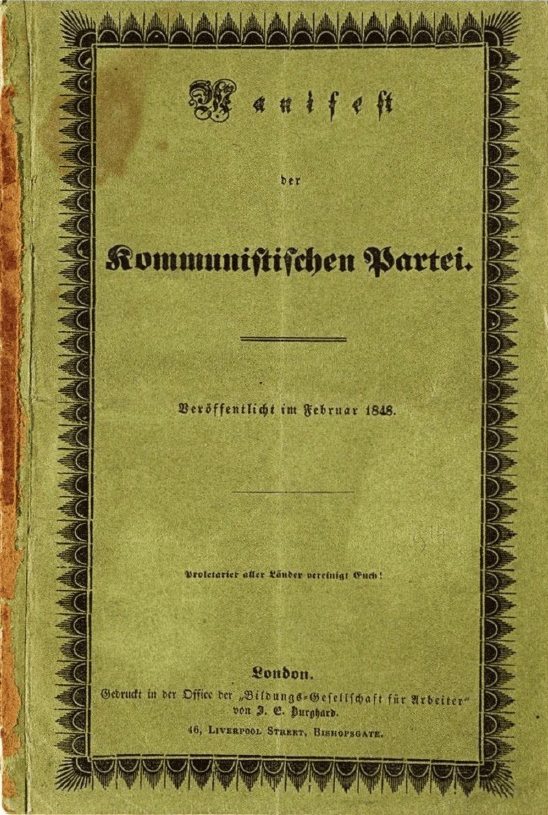 When was the Communist Manifesto First Published