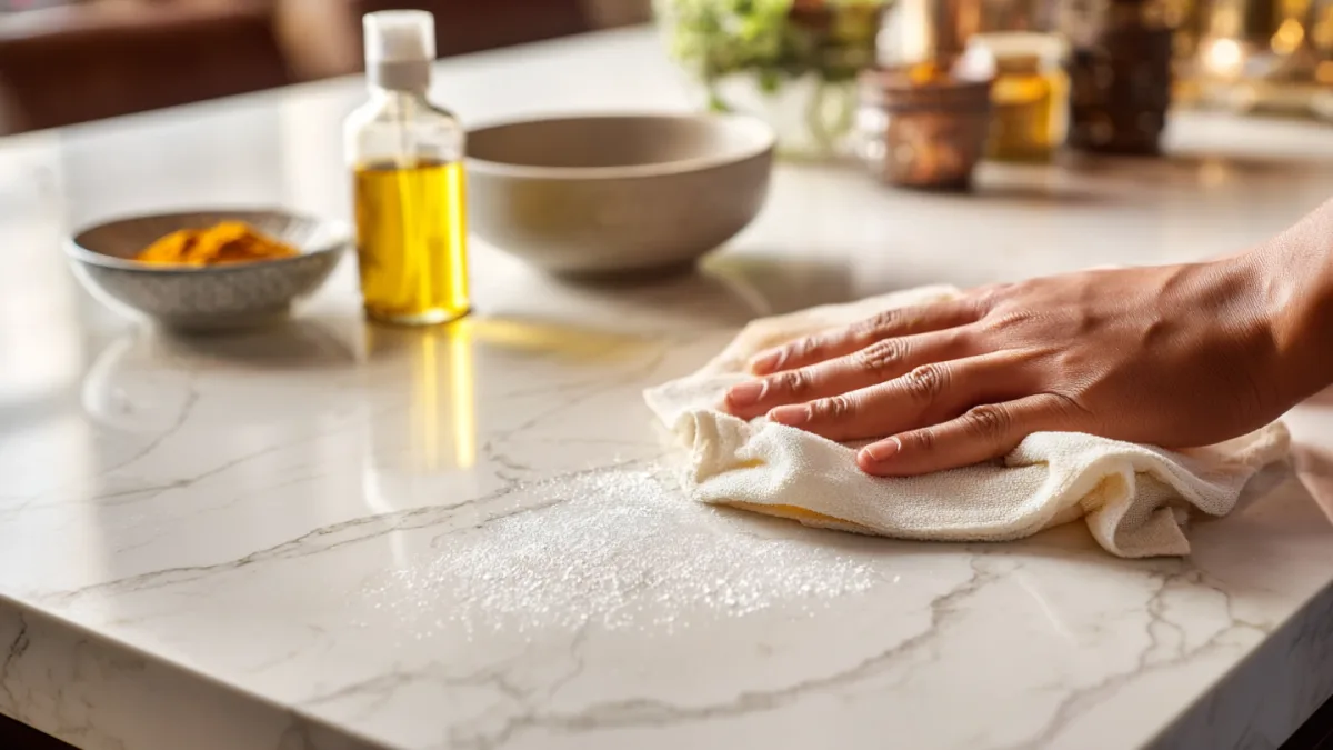 cleaning tumbled quartz stone