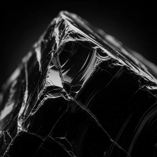 conchoidal fracture obsidian edge
