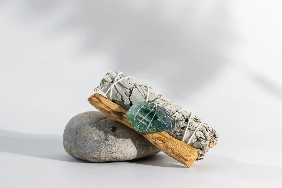 crystal cleansing methods smoke sage