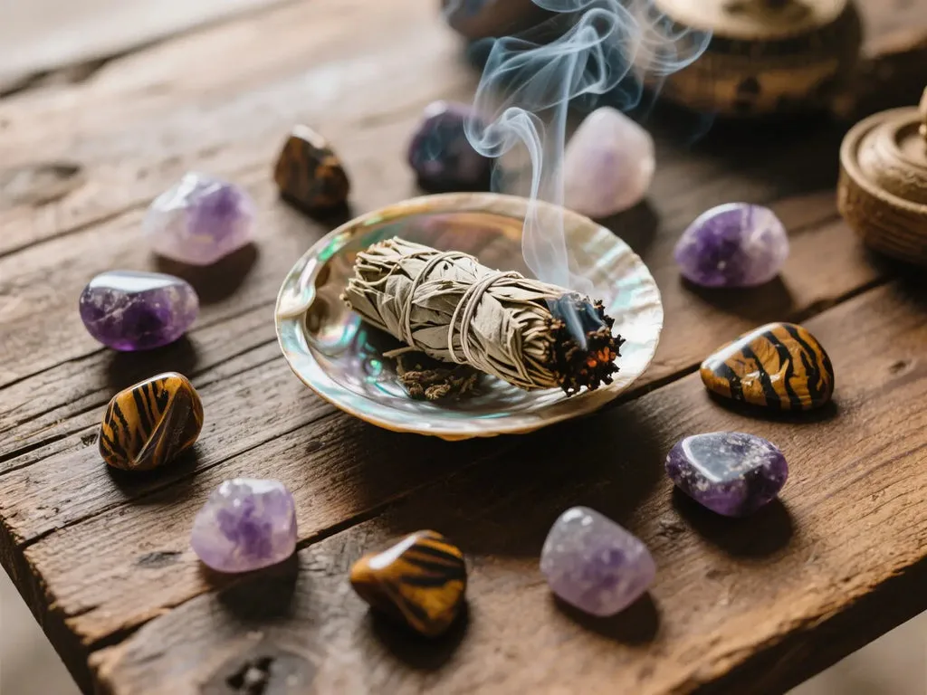 crystal cleansing sage bundle ritual