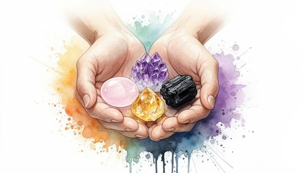 crystal meditation placement