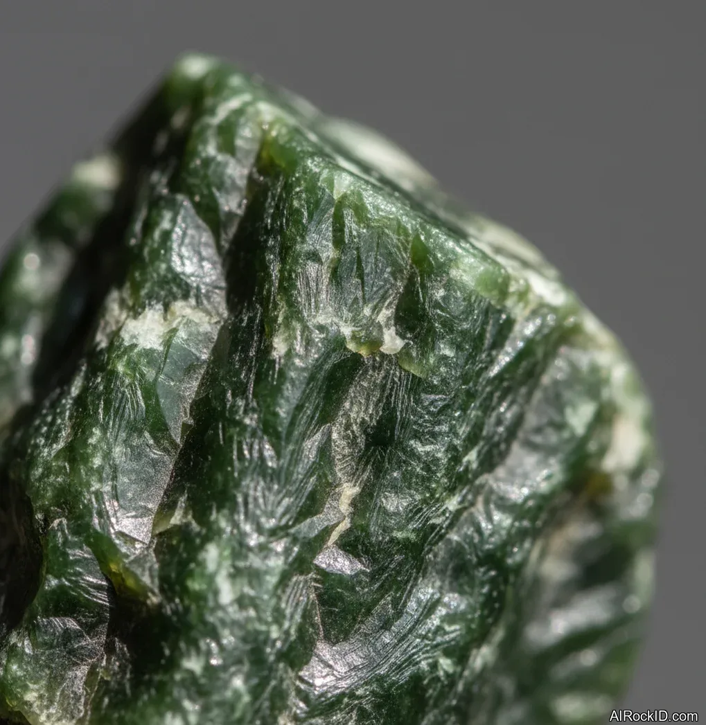 fibrous structure nephrite loupe view