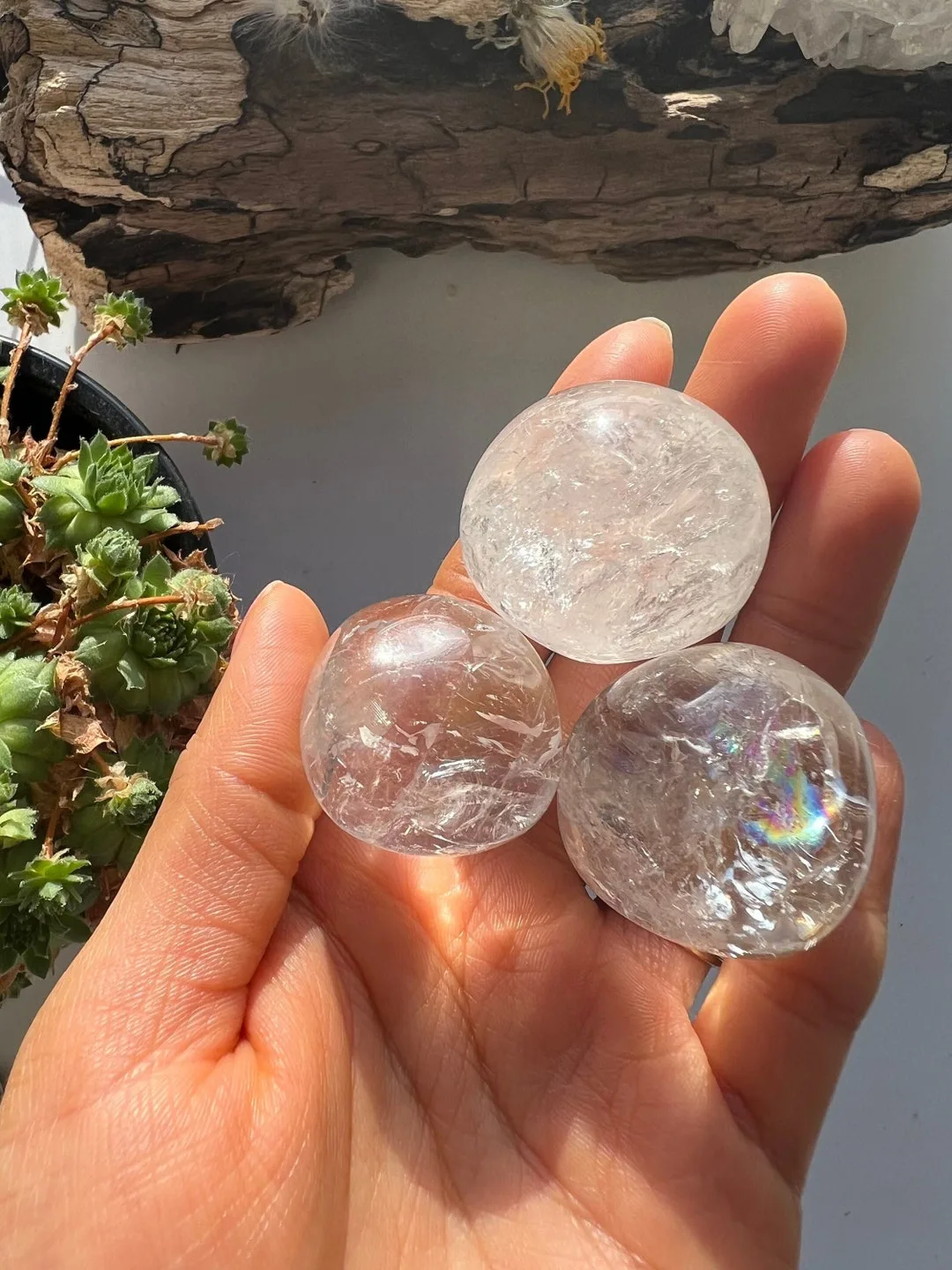 how to use breathwork to cleanse small crystal tumble stones