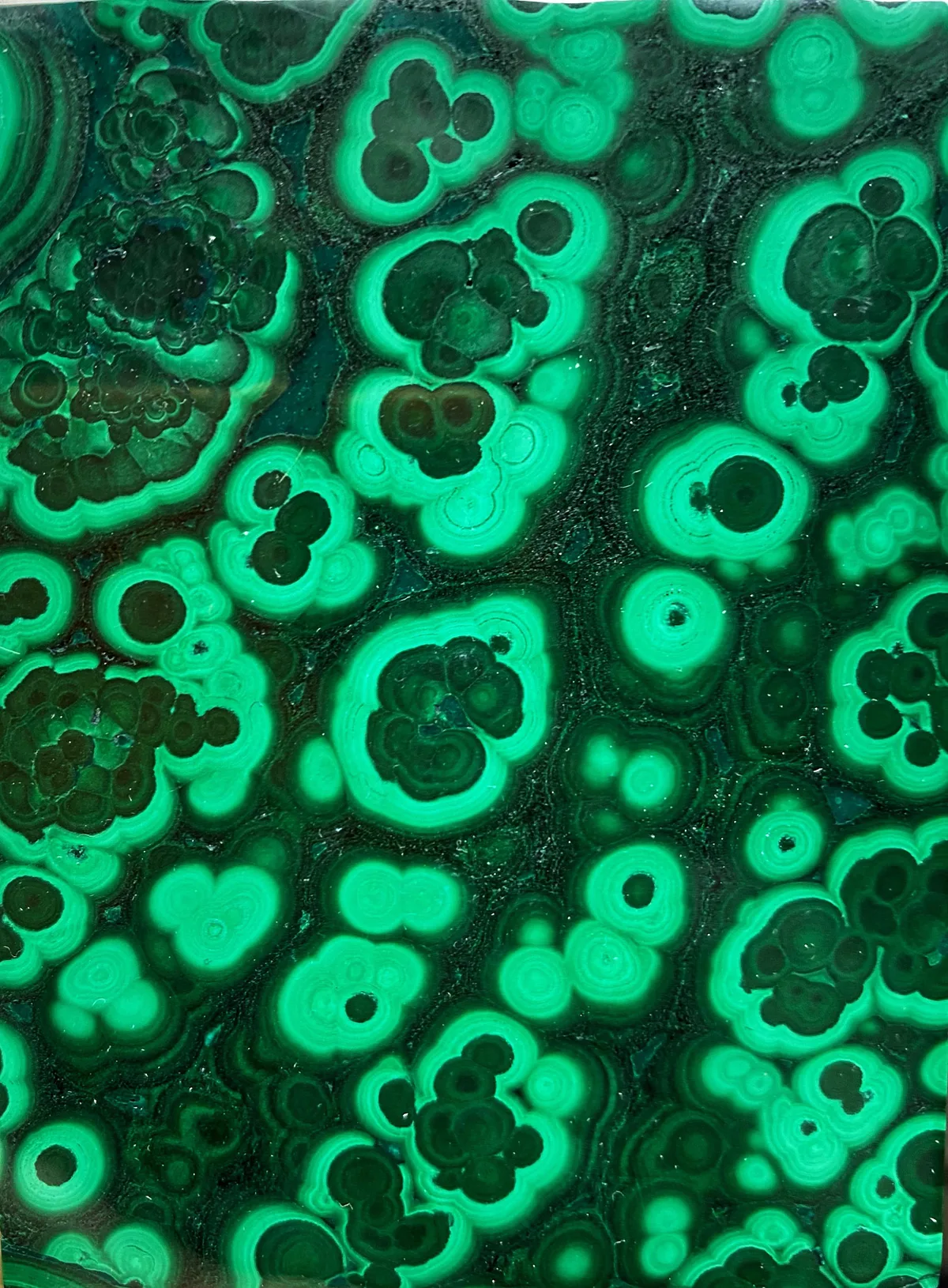 vinegar spot test on malachite