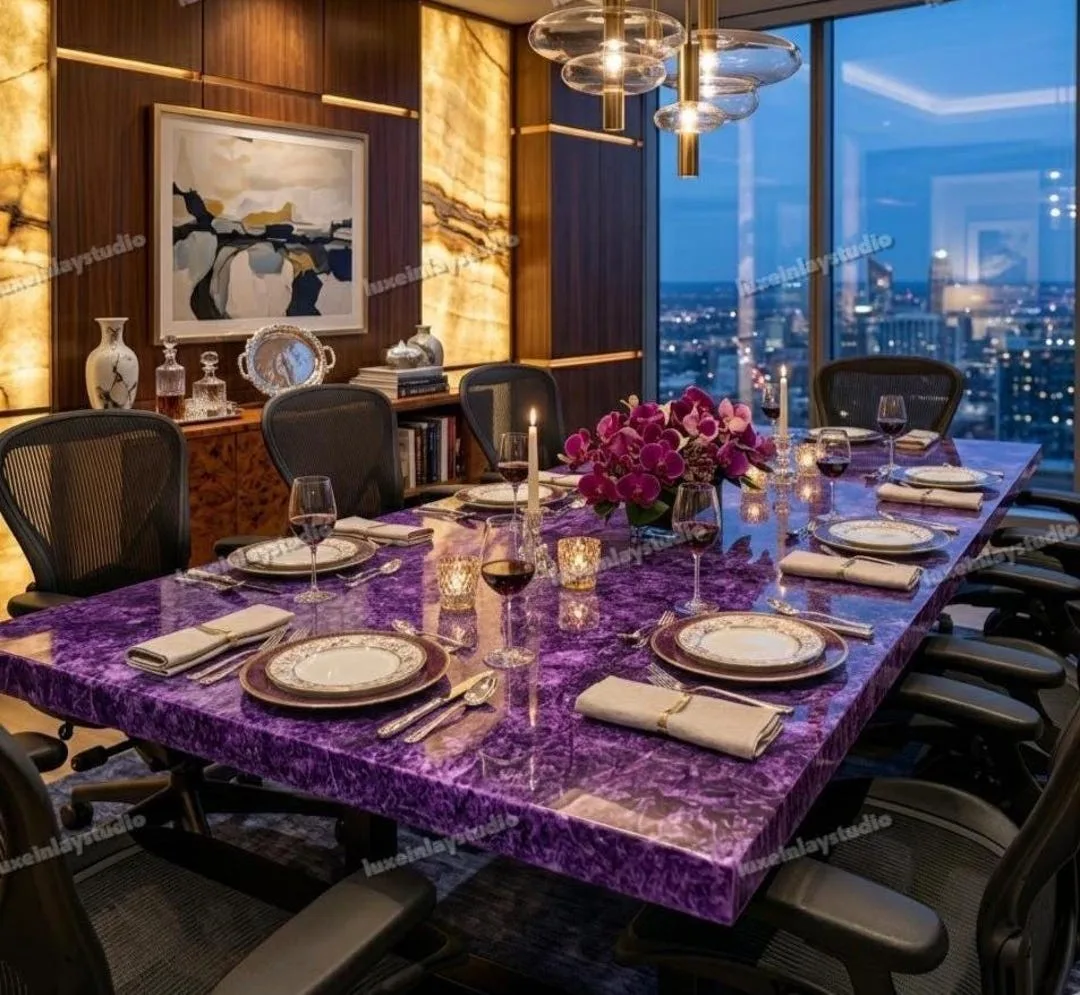 where to place amethyst geode for family harmony dining room